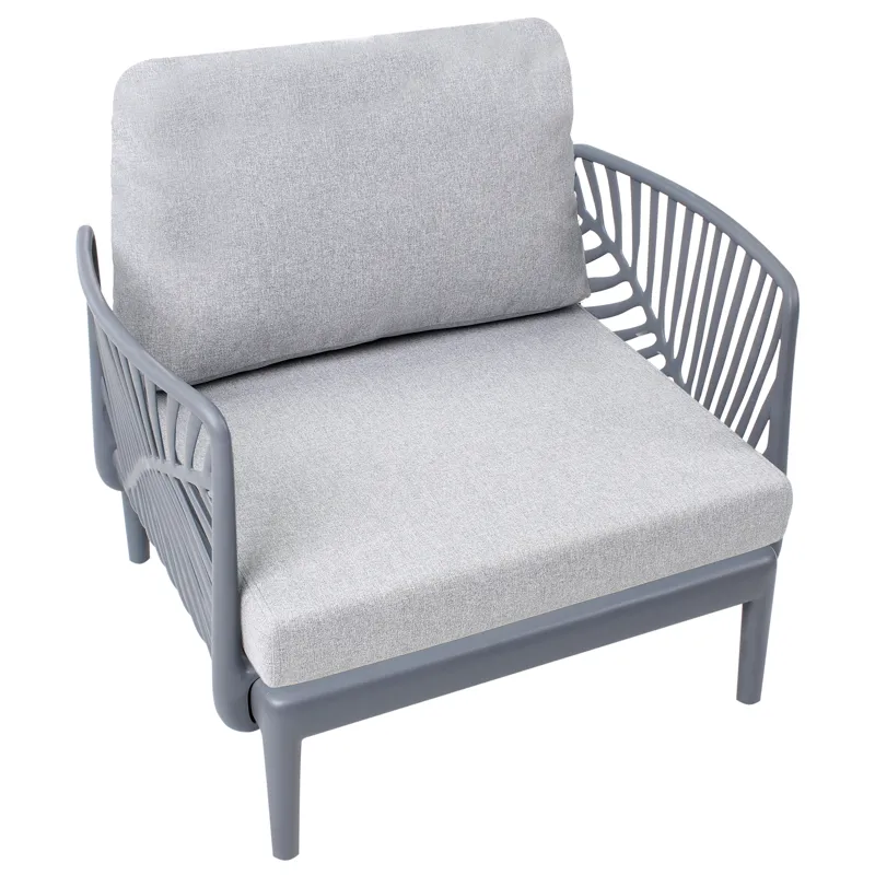 Lenestol utendørs Saturnia - Grå - Hagemøbler - Stoler & Lenestoler - Utelenestoler