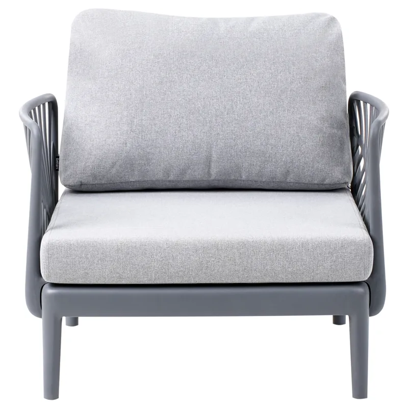 Lenestol utendørs Saturnia - Grå - Hagemøbler - Stoler & Lenestoler - Utelenestoler