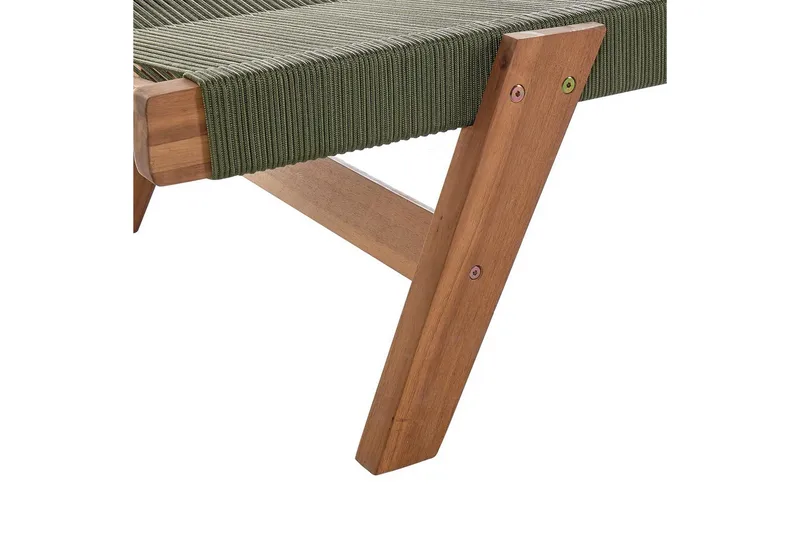 Lenestol Prossedi Grønn/lyst tre - Grønn/lyst tre - Hagemøbler - Stoler & Lenestoler - Solseng & solvogner