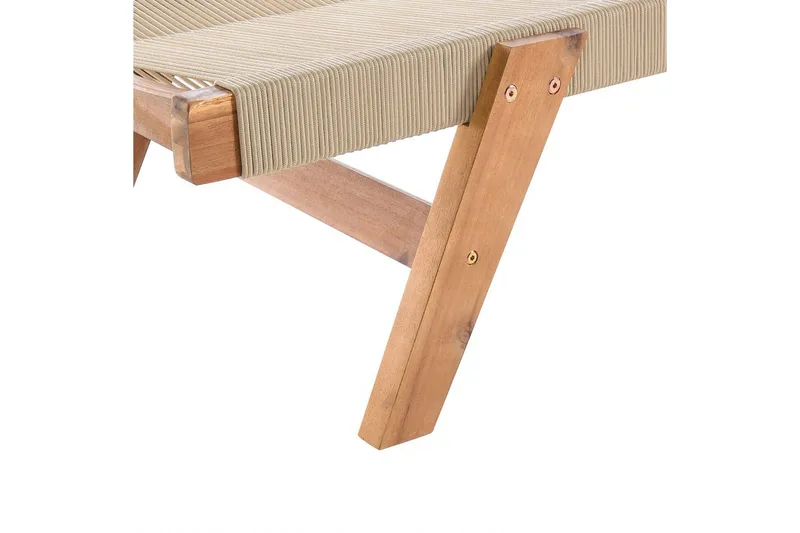 Lenestol Prossedi Beige/lyst tre - Beige/lyst tre - Hagemøbler - Stoler & Lenestoler - Solseng & solvogner