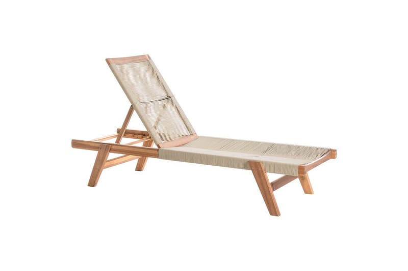 Lenestol Prossedi Beige/lyst tre - Beige/lyst tre - Hagemøbler - Stoler & Lenestoler - Solseng & solvogner