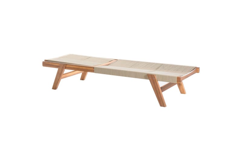 Lenestol Prossedi Beige/lyst tre - Beige/lyst tre - Hagemøbler - Stoler & Lenestoler - Solseng & solvogner