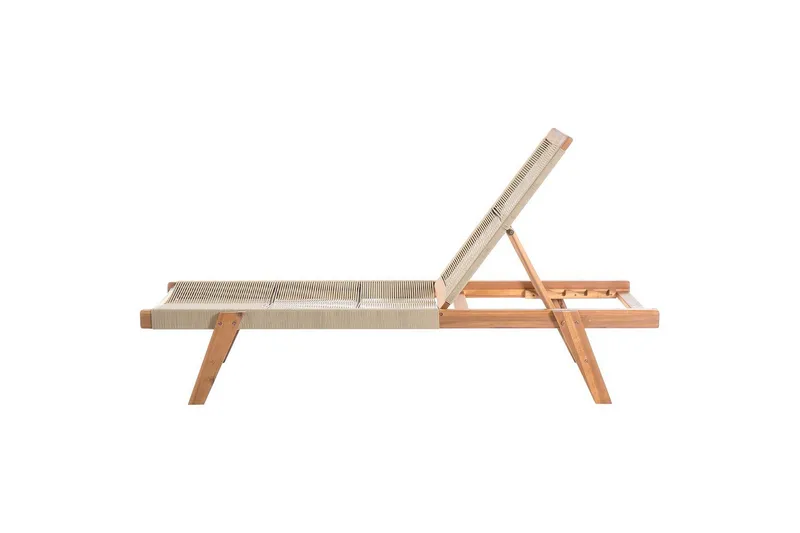 Lenestol Prossedi Beige/lyst tre - Beige/lyst tre - Hagemøbler - Stoler & Lenestoler - Solseng & solvogner