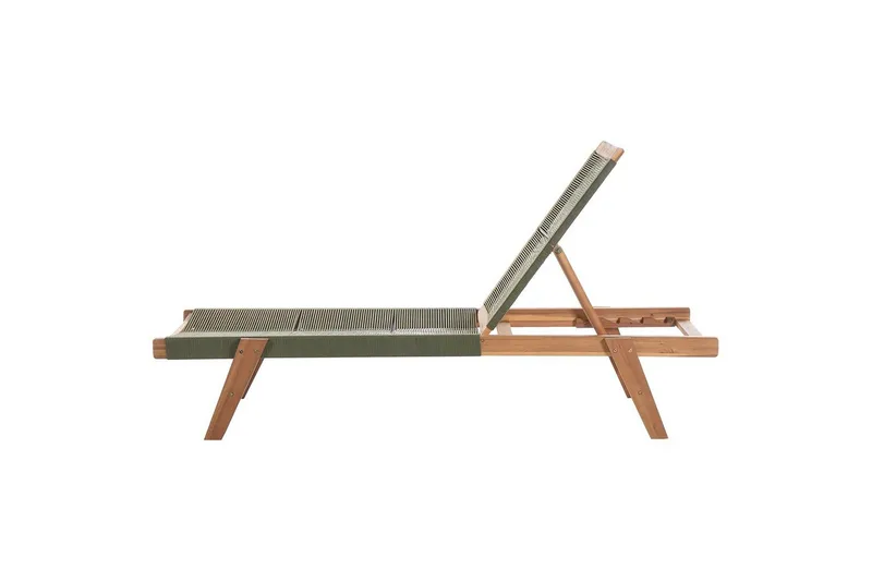 Lenestol Prossedi Grønn/lyst tre - Grønn/lyst tre - Hagemøbler - Stoler & Lenestoler - Solseng & solvogner