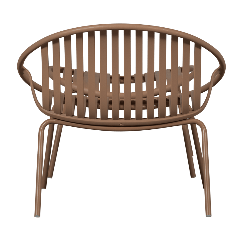 Loungestol + fotskammel Bruce utendørs - Lakserosa - Hagemøbler - Stoler & Lenestoler - Utelenestoler