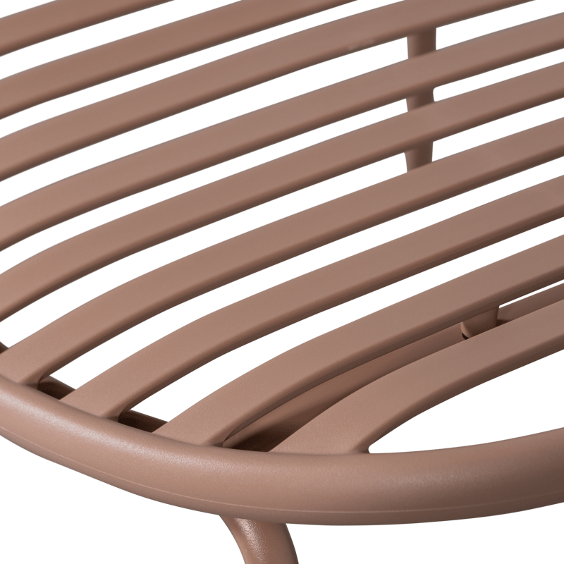 Loungestol + fotskammel Bruce utendørs - Lakserosa - Hagemøbler - Stoler & Lenestoler - Utelenestoler