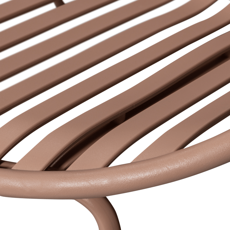 Loungestol + fotskammel Bruce utendørs - Lakserosa - Hagemøbler - Stoler & Lenestoler - Utelenestoler