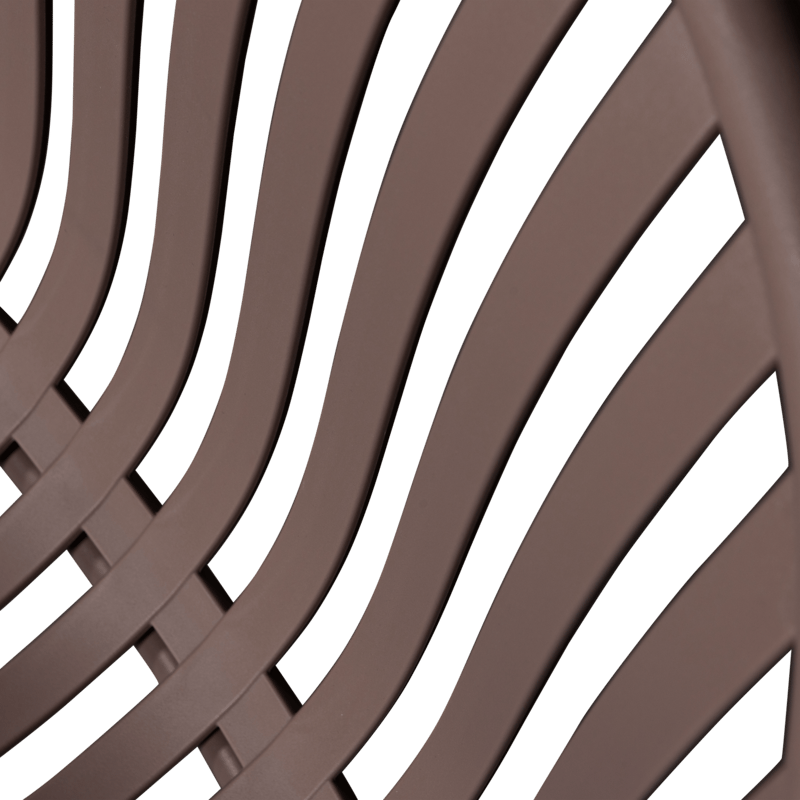 Loungestol + fotskammel Bruce utendørs - Lilla/Brun - Hagemøbler - Stoler & Lenestoler - Utelenestoler