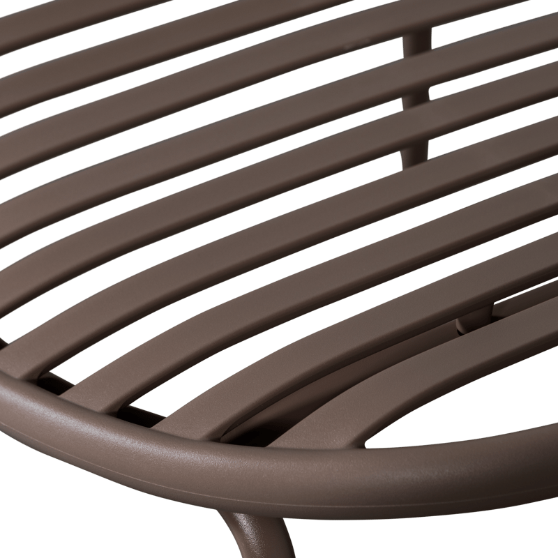 Loungestol + fotskammel Bruce utendørs - Lilla/Brun - Hagemøbler - Stoler & Lenestoler - Utelenestoler