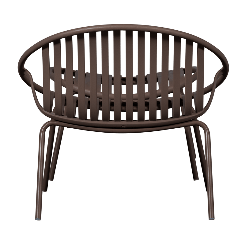 Loungestol + fotskammel Bruce utendørs - Lilla/Brun - Hagemøbler - Stoler & Lenestoler - Utelenestoler