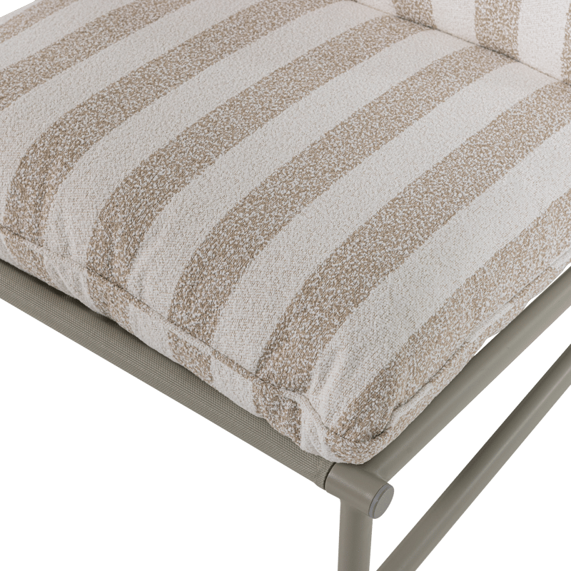 Loungestol Elvo 82 cm utendørs - Sand/Hvit - Hagemøbler - Stoler & Lenestoler - Utelenestoler