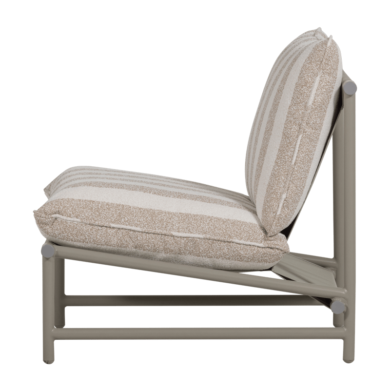 Loungestol Elvo 82 cm utendørs - Sand/Hvit - Hagemøbler - Stoler & Lenestoler - Utelenestoler