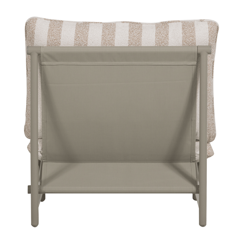 Loungestol Elvo 82 cm utendørs - Sand/Hvit - Hagemøbler - Stoler & Lenestoler - Utelenestoler