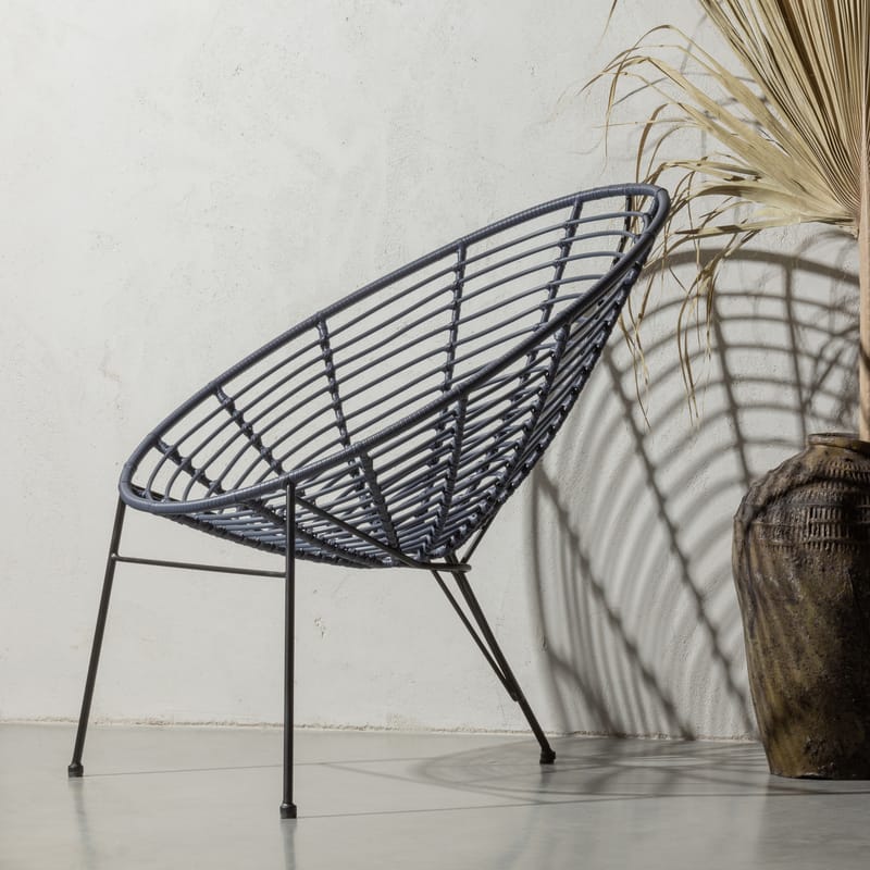 Loungestol Jane 72 cm utendørs - Blekk - Hagemøbler - Stoler & Lenestoler - Utelenestoler