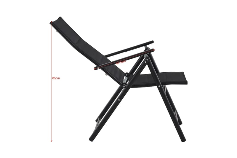 Maggie Polstret Regulerbar Stol Utendørs - Svart - Hagemøbler - Stoler & Lenestoler - Posisjonsstol