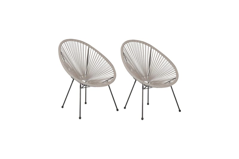 Maniwaki Utelenestol - Grå/Svart - Hagemøbler - Stoler & Lenestoler - Utelenestoler