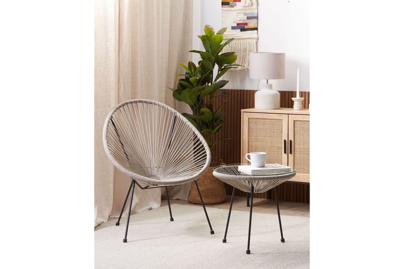 Maniwaki Utelenestol - Grå/Svart - Hagemøbler - Stoler & Lenestoler - Utelenestoler