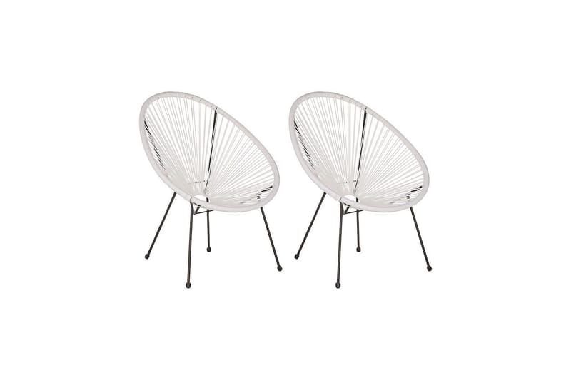 Maniwaki Utelenestol - Hvit Svart - Hagemøbler - Stoler & Lenestoler - Utelenestoler