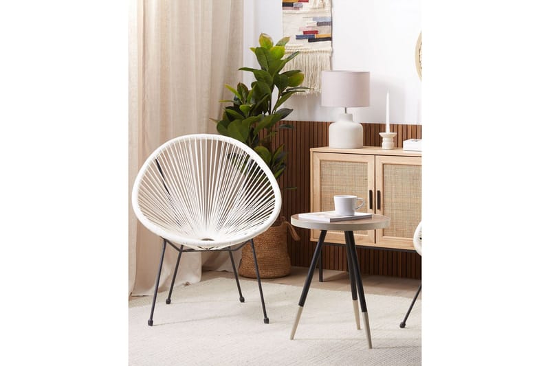 Maniwaki Utelenestol - Hvit Svart - Hagemøbler - Stoler & Lenestoler - Utelenestoler