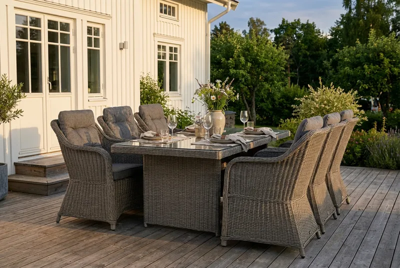 Marcus lenestol m pute - Grå - Hagemøbler - Stoler & Lenestoler - Utelenestoler