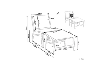 Montmagny Solstol 54x60 cm - Svart - Hagemøbler - Stoler & Lenestoler - Solstoler