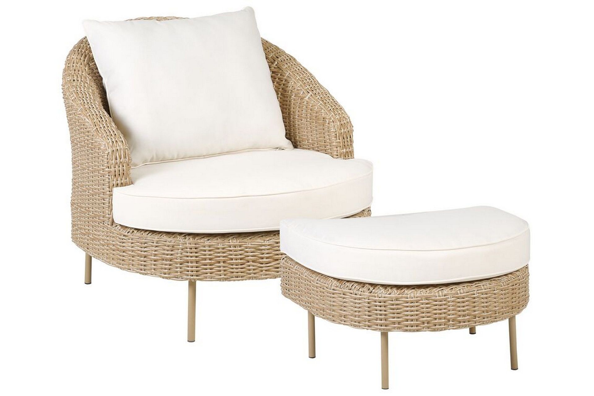 Napa Utelenestol - Natur/Beige/Hvit