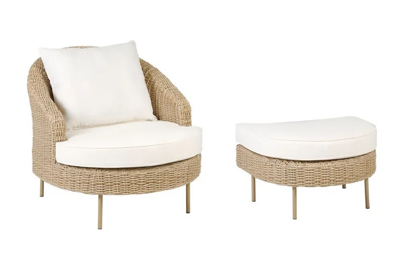 Napa Utelenestol - Natur/Beige/Hvit - Hagemøbler - Stoler & Lenestoler - Utelenestoler