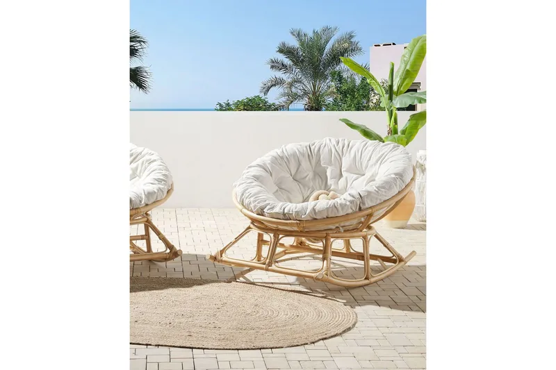 Niverville Gyngestol utendørs - Naturlig Beige - Hagemøbler - Stoler & Lenestoler - Gyngestol utendørs