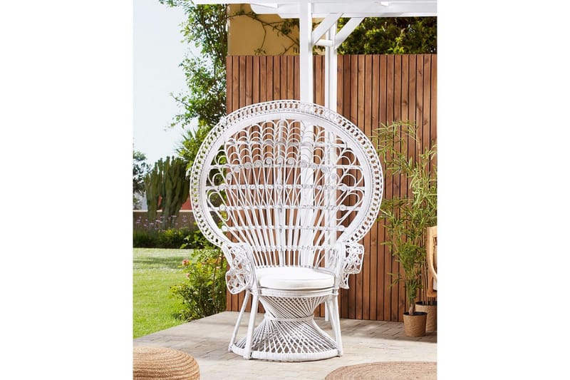 Påfuglstol Emmanuelle - Hvit - Hagemøbler - Stoler & Lenestoler - Utelenestoler