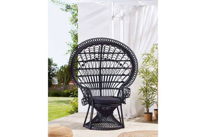 Påfuglstol Emmanuelle - Svart - Hagemøbler - Stoler & Lenestoler - Utelenestoler