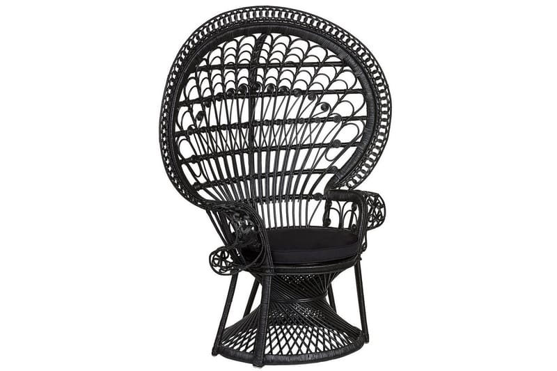 Påfuglstol Emmanuelle, Svart
