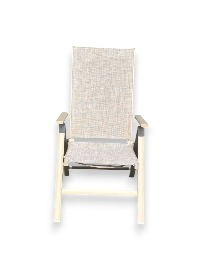 Palermo Lenestol 3-pos sammenleggbar - Korallsand - Hagemøbler - Stoler & Lenestoler - Posisjonsstol