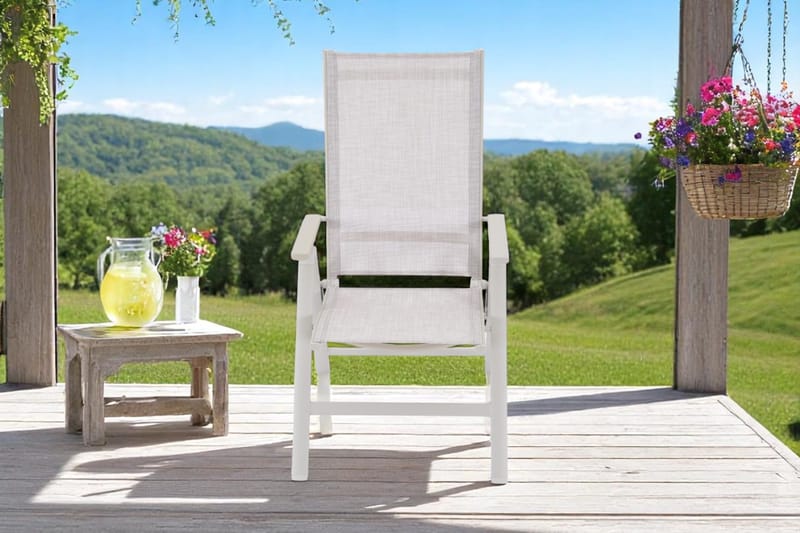 Palermo Lenestol 3-pos sammenleggbar - Korallsand - Hagemøbler - Stoler & Lenestoler - Posisjonsstol