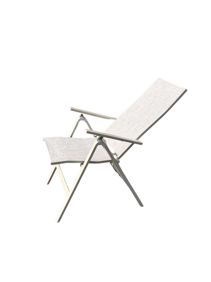 Palermo Lenestol 3-pos sammenleggbar - Korallsand - Hagemøbler - Stoler & Lenestoler - Posisjonsstol