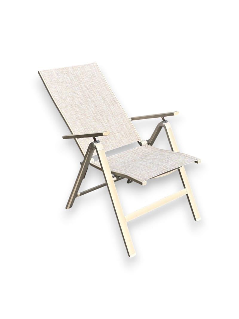 Palermo Lenestol 3-pos sammenleggbar - Korallsand - Hagemøbler - Stoler & Lenestoler - Posisjonsstol