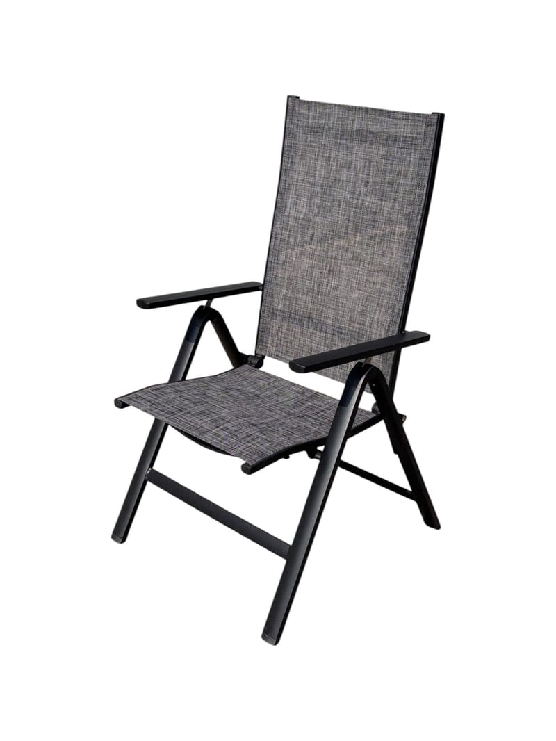 Palermo Lenestol 3-pos sammenleggbar - Svart - Hagemøbler - Stoler & Lenestoler - Posisjonsstol