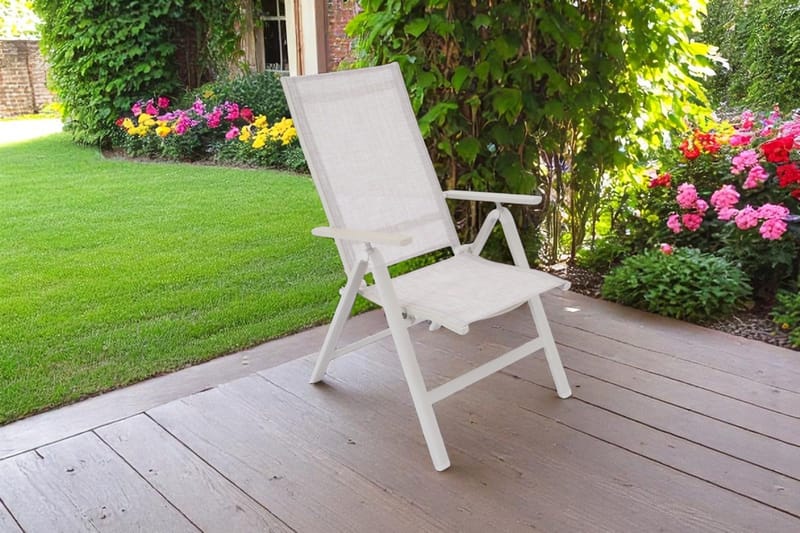 Palermo Lenestol 3-pos sammenleggbar - Korallsand - Hagemøbler - Stoler & Lenestoler - Posisjonsstol