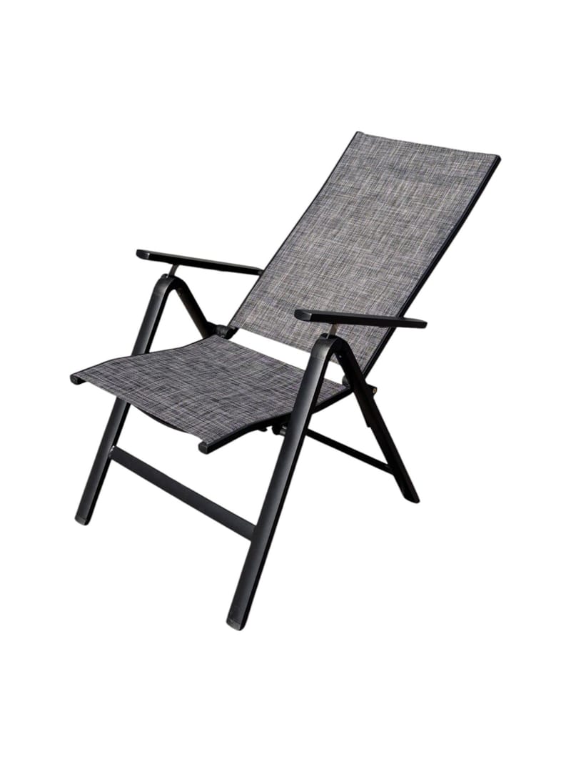 Palermo Lenestol 3-pos sammenleggbar - Svart - Hagemøbler - Stoler & Lenestoler - Posisjonsstol