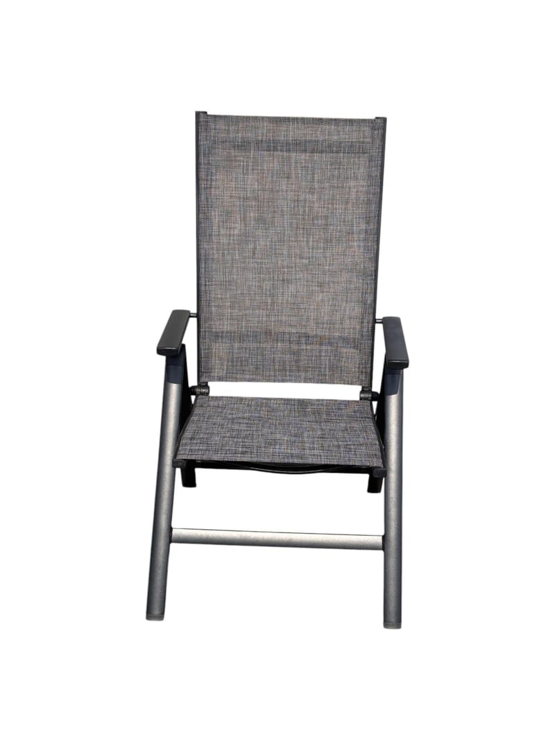 Palermo Lenestol 3-pos sammenleggbar - Svart - Hagemøbler - Stoler & Lenestoler - Posisjonsstol