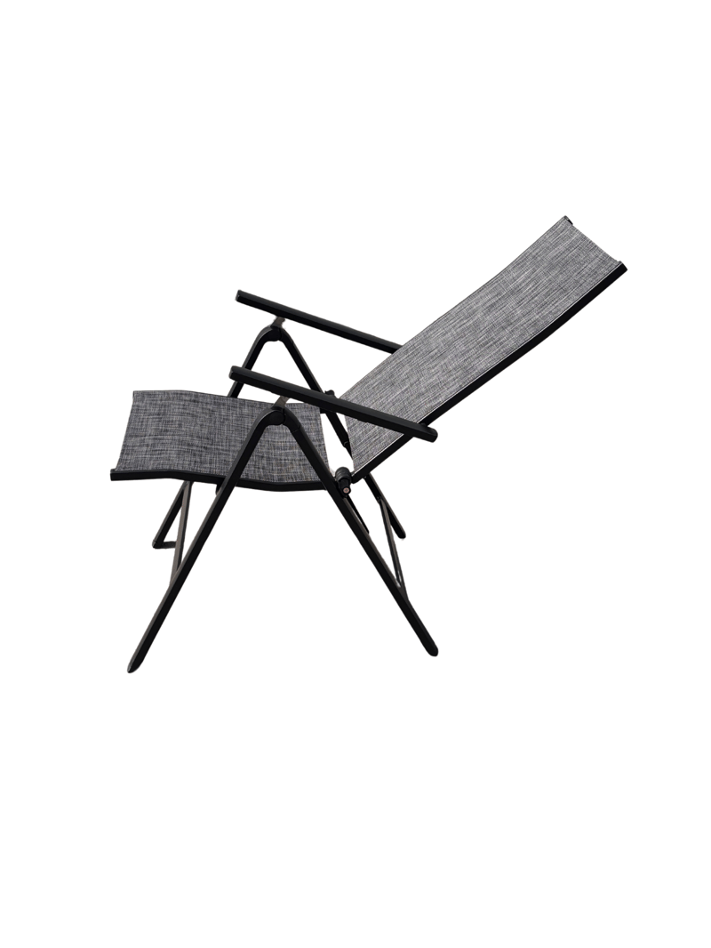 Palermo Lenestol 3-pos sammenleggbar - Svart - Hagemøbler - Stoler & Lenestoler - Posisjonsstol