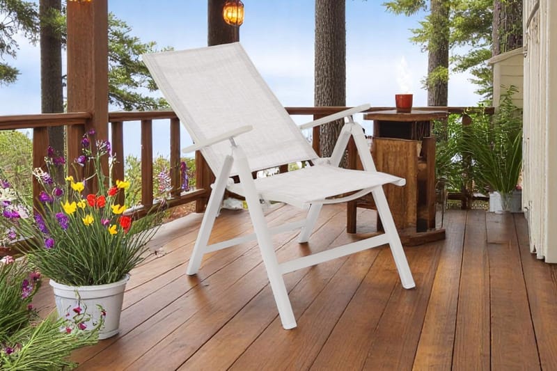 Palermo Lenestol 3-pos sammenleggbar - Korallsand - Hagemøbler - Stoler & Lenestoler - Posisjonsstol