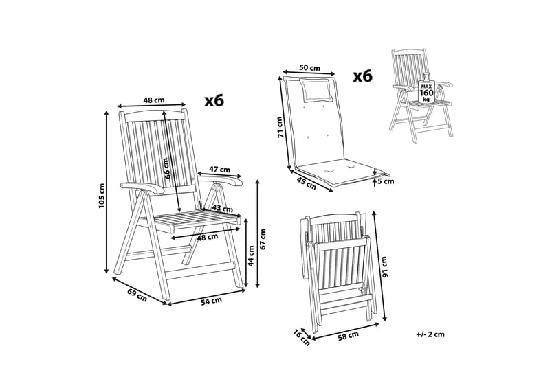 Paolo Posisjonsstol - Mørk Brun/Beige - Hagemøbler - Stoler & Lenestoler - Posisjonsstol