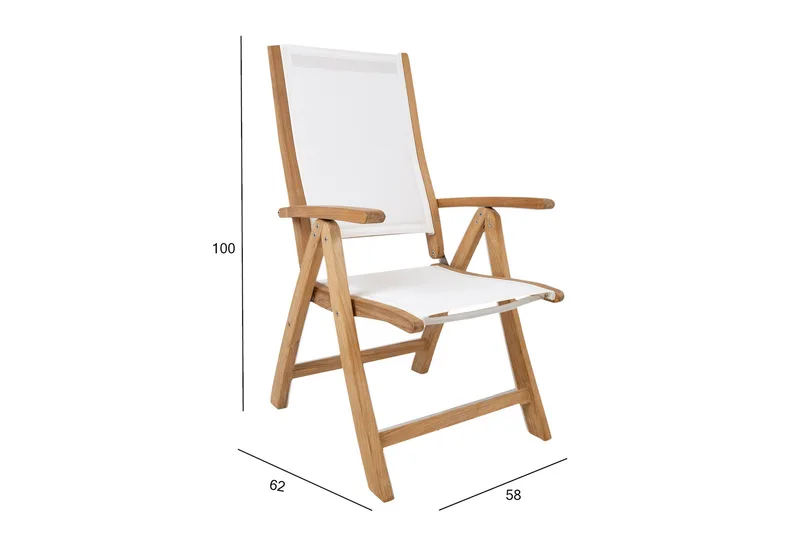 Bali Stol Hvit - Hagemøbler - Stoler & Lenestoler - Posisjonsstol