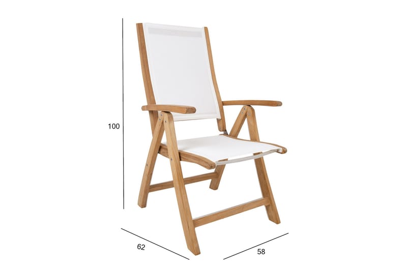 Bali Stol Hvit - Hagemøbler - Stoler & Lenestoler - Posisjonsstol