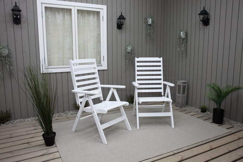 Grevie Posisjonsstol - Hvit - Hagemøbler - Stoler & Lenestoler - Posisjonsstol