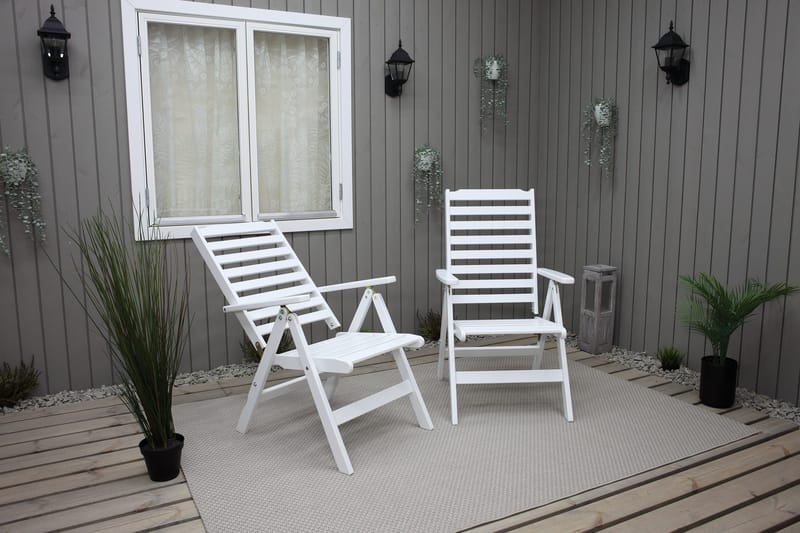 Grevie Posisjonsstol - Hvit - Hagemøbler - Stoler & Lenestoler - Posisjonsstol