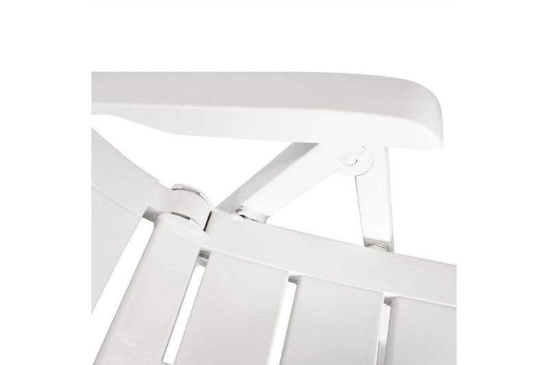 Hagelenestoler 2 stk plast hvit - Hvit - Posisjonsstol