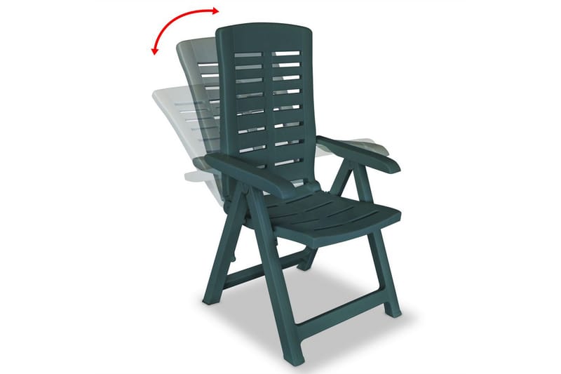 Hagelenestoler 2 stk plast grønn - Grønn - Posisjonsstol