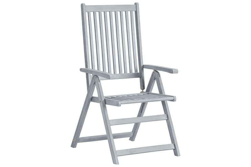 Hagelenestoler 6 stk grå heltre akasie - Grå - Posisjonsstol