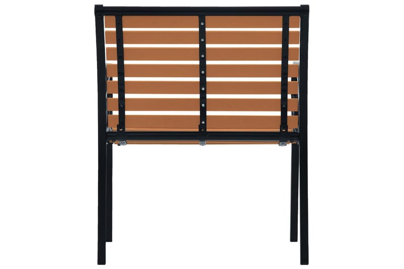 Hagestoler 2 stk stål og WPC svart og brun - Svart - Posisjonsstol